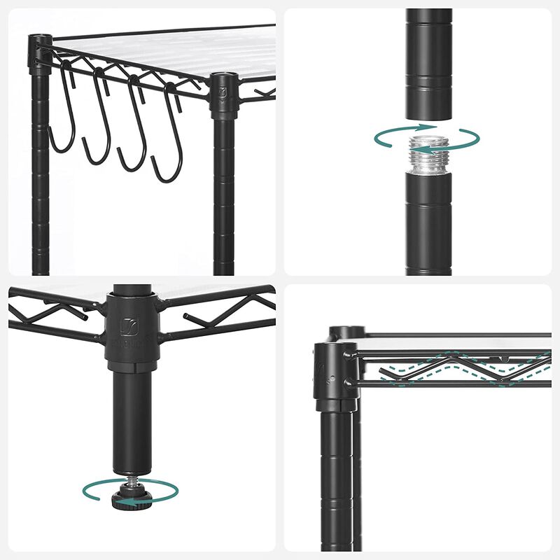 6-Tier Storage Shelves – Space-Saving Organizer for Home, Office, or Garage