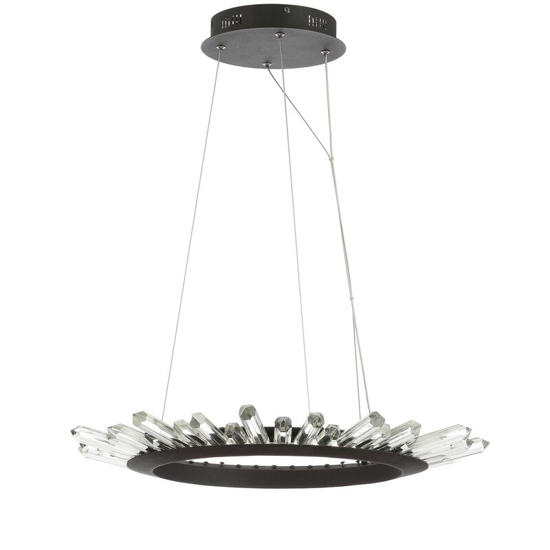 Elsa 24" Adjustable Integrated LED Modern Crystal Pendant