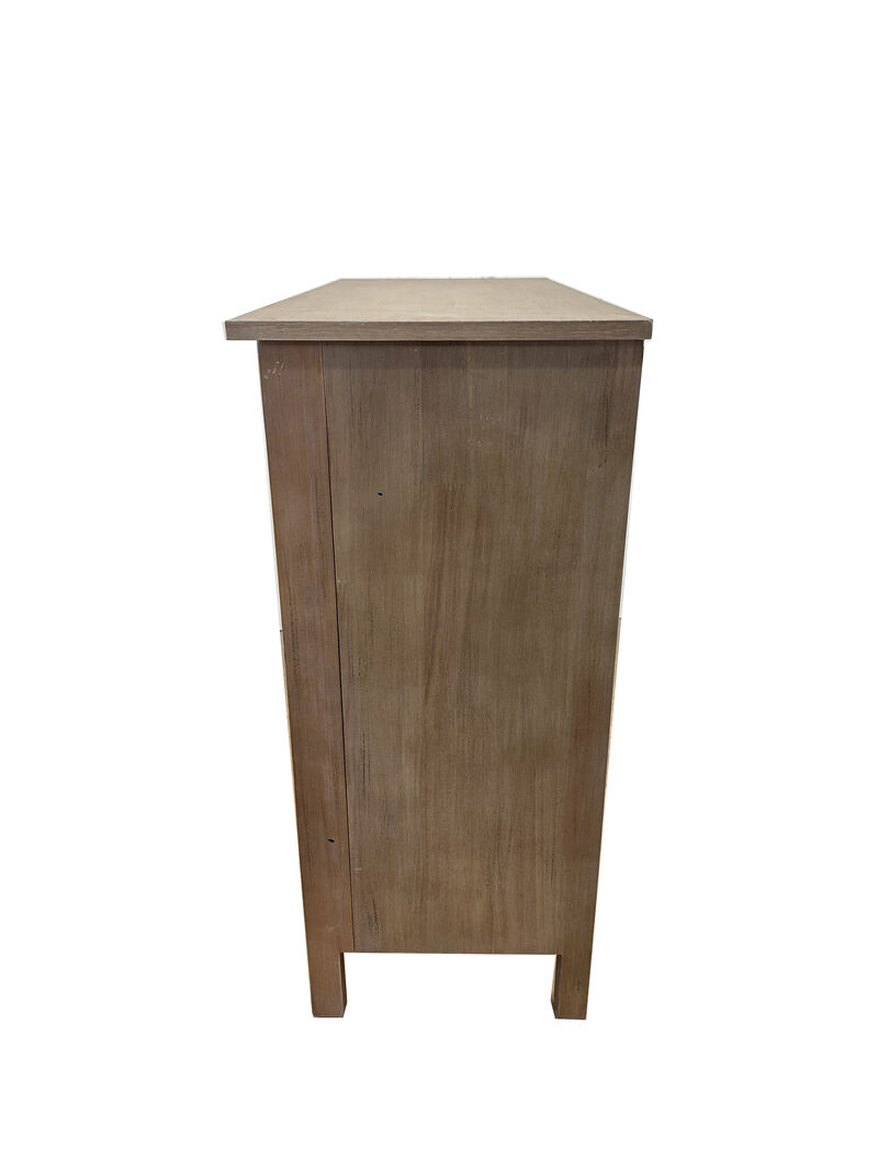 Hand-Carved 2-Doors Accent Cabinet - Traditional Craftsmanship and Functionality Combined