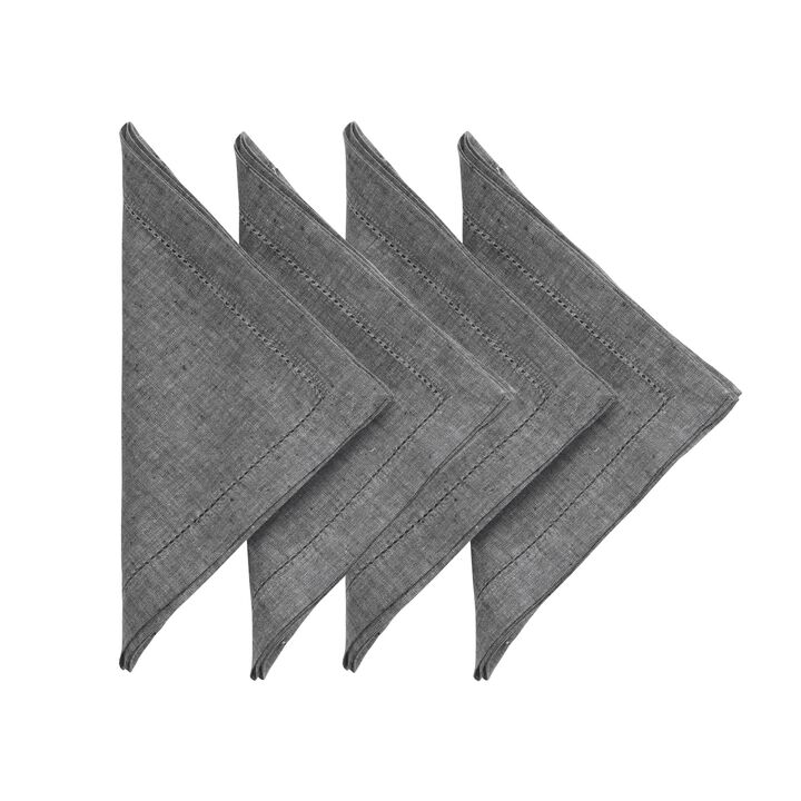 Solino Home 100% Pure Linen Cloth Napkins 20 x 20 Inch Set of 4 Dinner Napkins | Milan