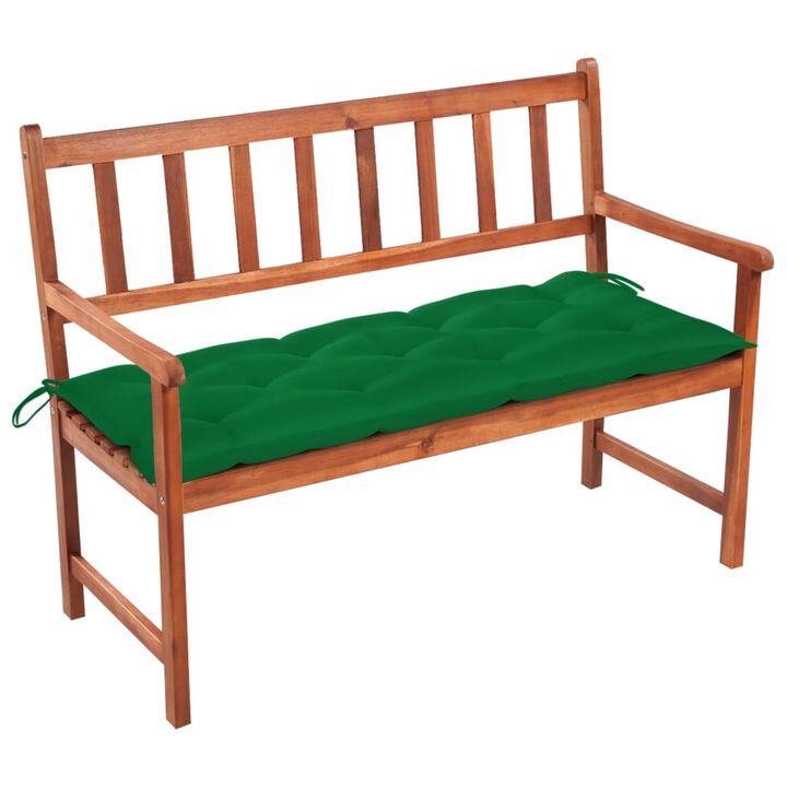 vidaXL Garden Bench with Cushion 47.2" Solid Acacia Wood