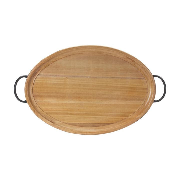 Decorative Wood Iron Tray for Stylish Storage and Display