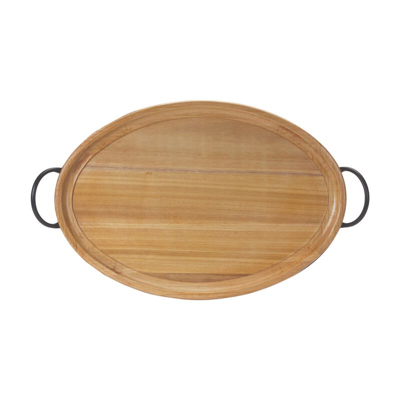 Decorative Wood Iron Tray for Stylish Storage and Display