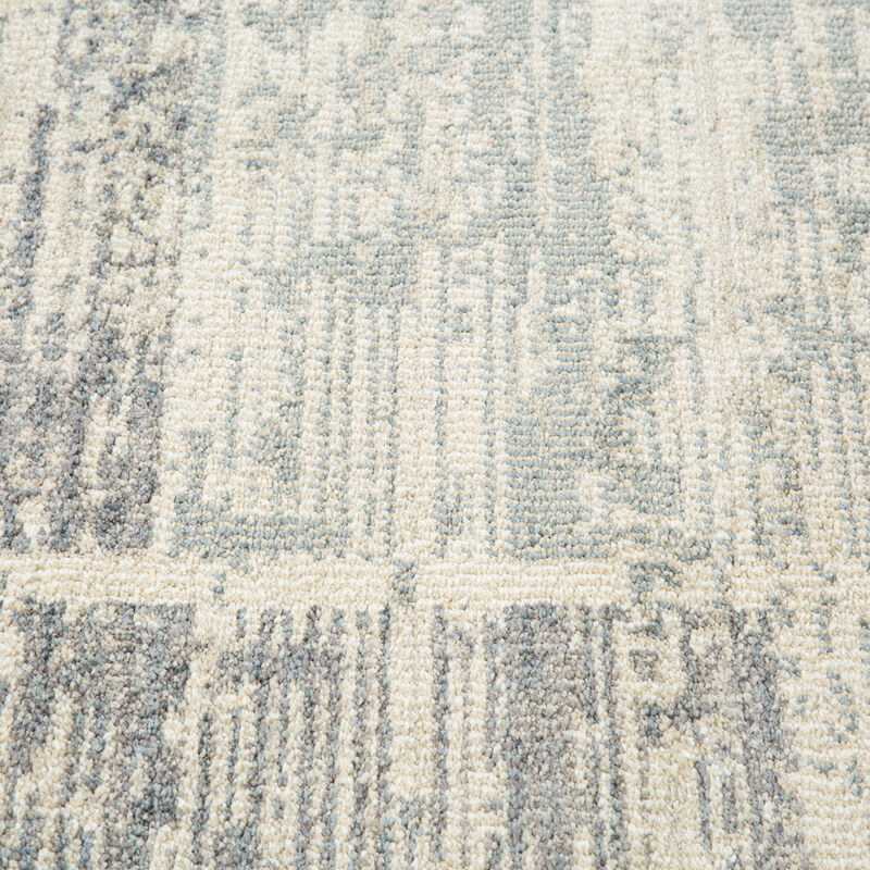 Jordan Aly Light Blue Modern Geometric Area Rug 7'10" x 10'2"