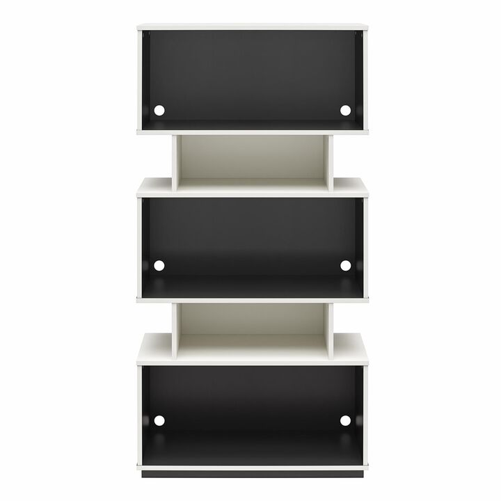 Shadow Gaming & Collectable Display Storage Bookcase, White and Matte Black