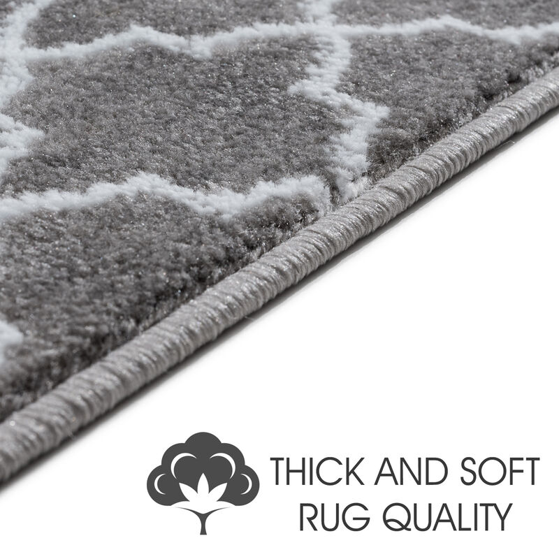 SUSSEXHOME Carpet Stair Treads Easy to Install with Double Adhesive Tape - Safe, 9" X 28" - Gray