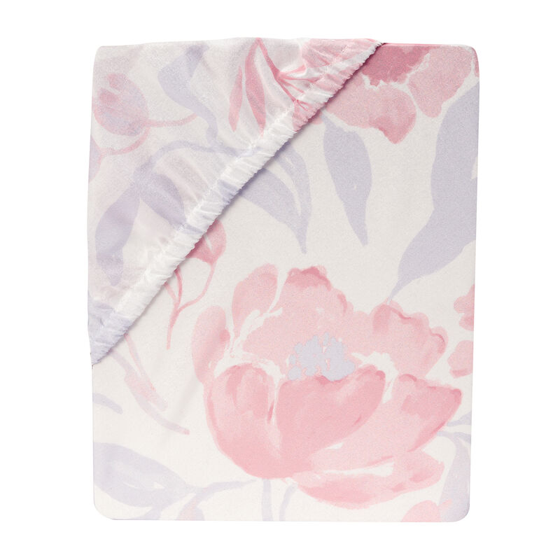 Bedtime Originals Lavender Floral Baby Fitted Crib Sheet - Pink/Purple