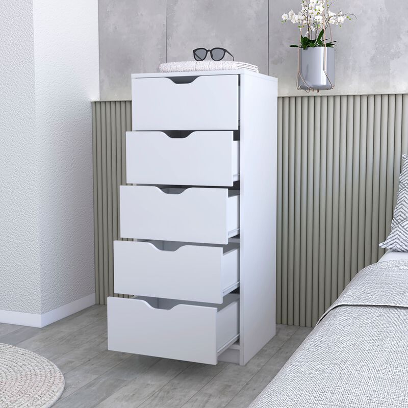 Dillon Narrow 5 Drawer Dresser