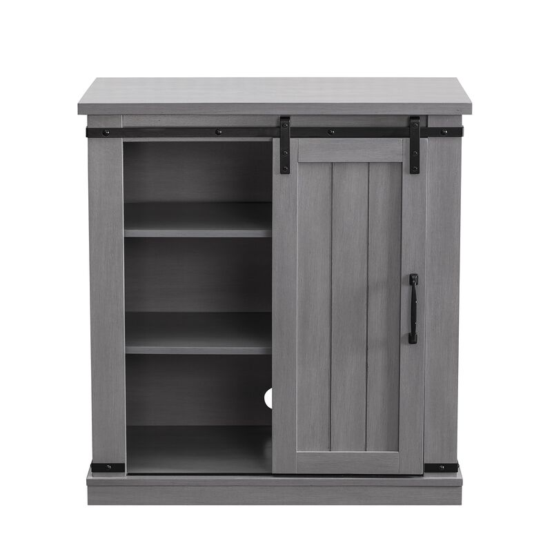FESTIVO 32" Compact TV Stand for 40" TVs w/ Barn Door Design