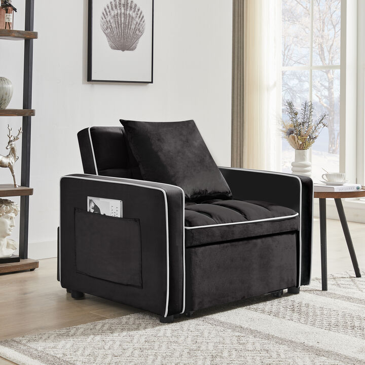 Three-in-one sofa bed chair folding sofa bed adjustable back into a sofa recliner single bed adult modern chair bed
