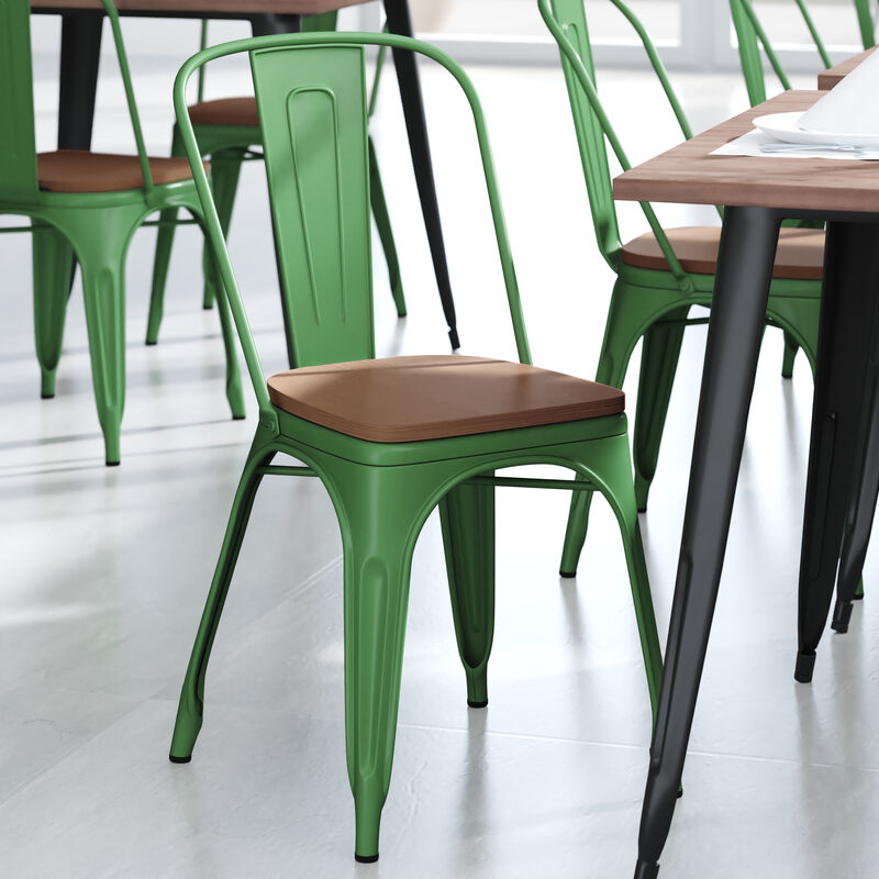 Metal Colorful Restaurant Chairs