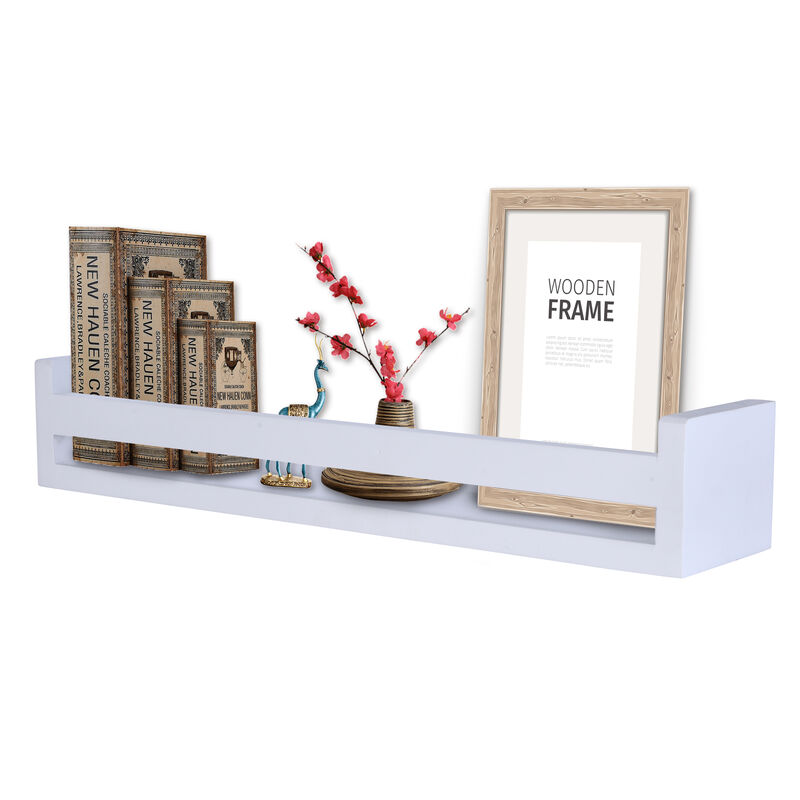 18" Wall Mount Decorative Spice Rack / Home D�cor Organizer Rack Shelf� White