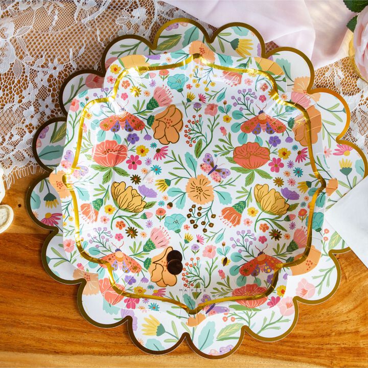 Ma Fete Tea Party Paper Dinner Plates, 10.5" (8)