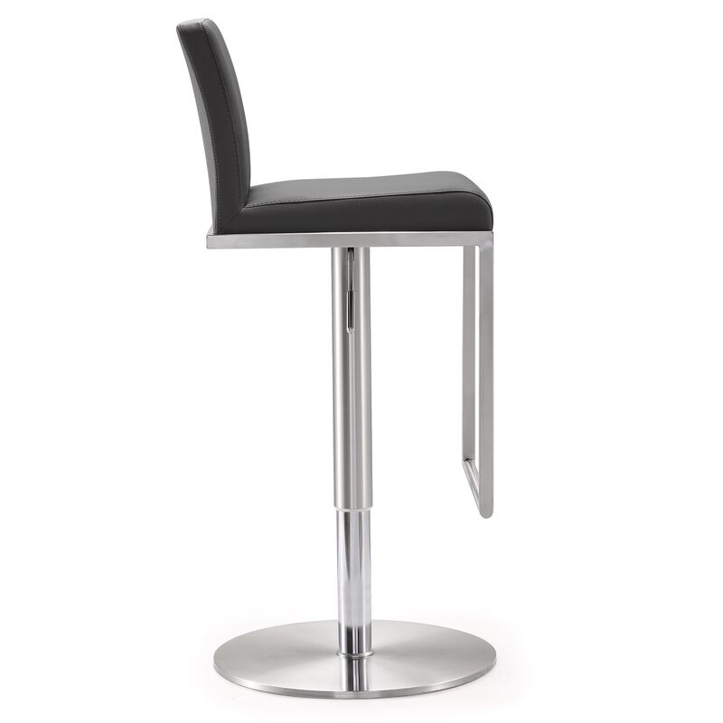 Amalfi White Performance Vegan Leather Adjustable Stool