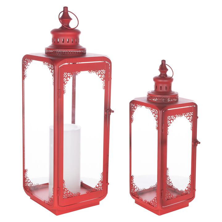 Set of 2 Lanterns for Elegant Home and Outdoor Lighting