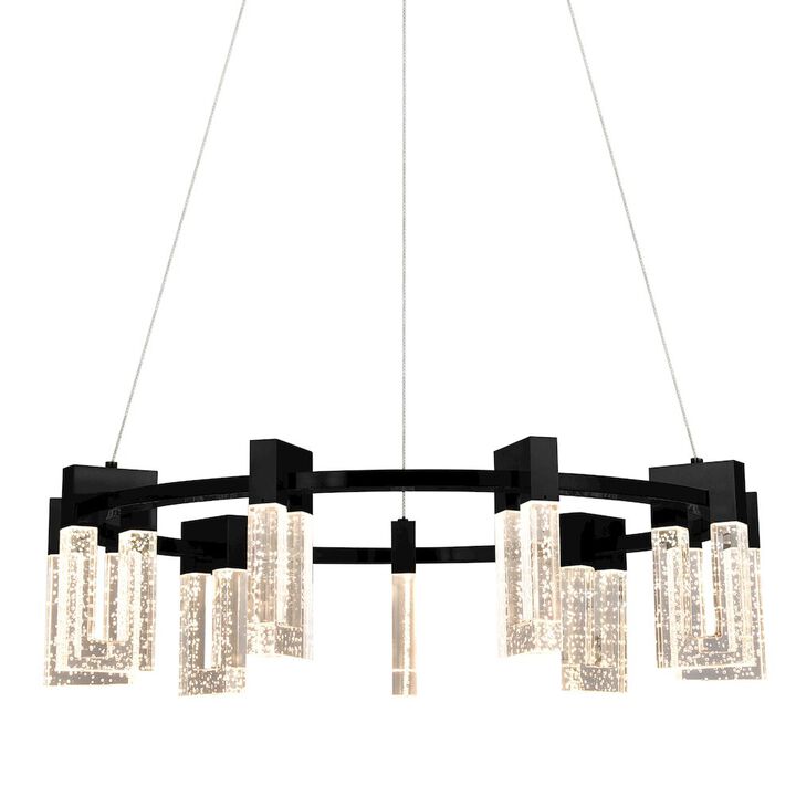 VONN Lighting 9-Light Pendant Lighting Height Adjustable Integrated LED Circular Chandelier