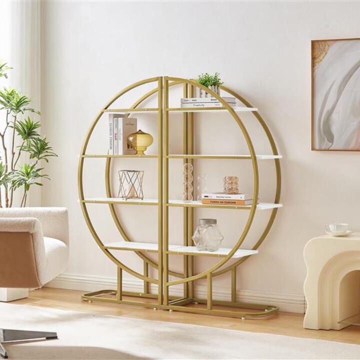 4-Tier Home Office Open Bookshelf Stylish and Space-Saving Storage for Books and Office Supplies