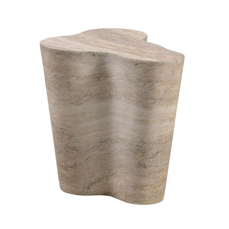 Slab Marble Short Side Table