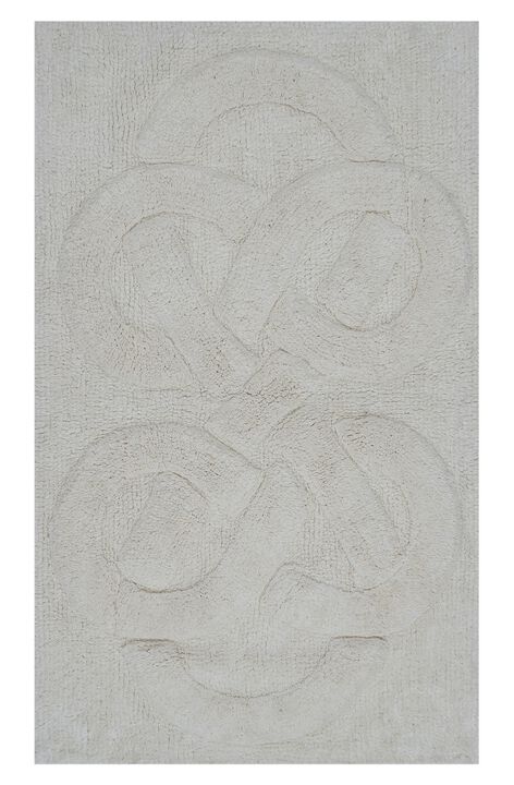 Knightsbridge Tuft Twisted 220 GSF Non Skid Back Bath Rug 20 x 30 - Natural