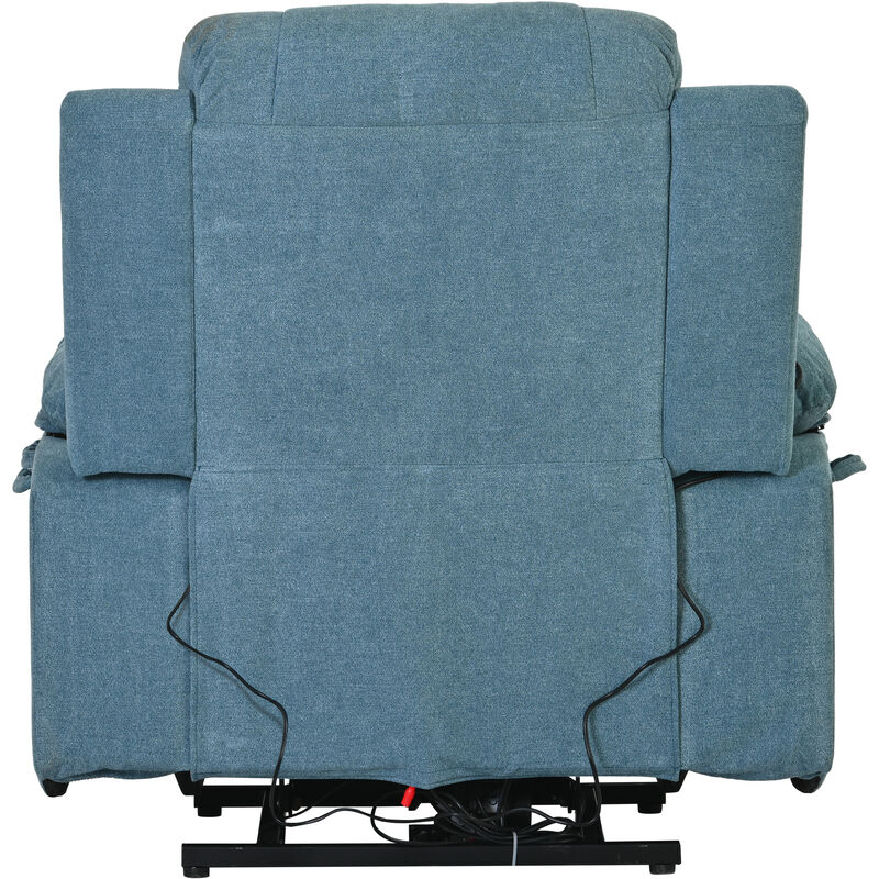Massage Recliner,Power Lift Chair for Elderly with Adjustable Massage and Heating Function,Recliner Chair with Infinite Position and Side Pocket for Living Room ,Beige