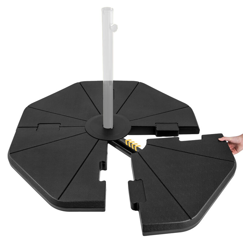 4-Piece Fillable Umbrella Base Stand for Garden, Yard, and Poolside Stability