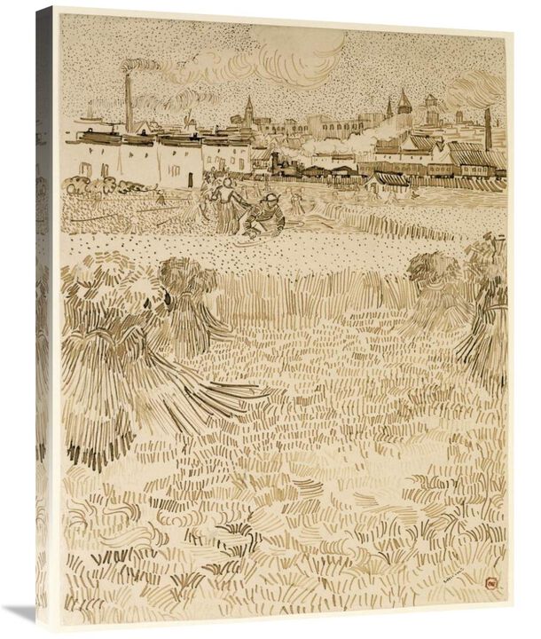 Arles:  View from the Wheatfields-Canvas Art-24x32