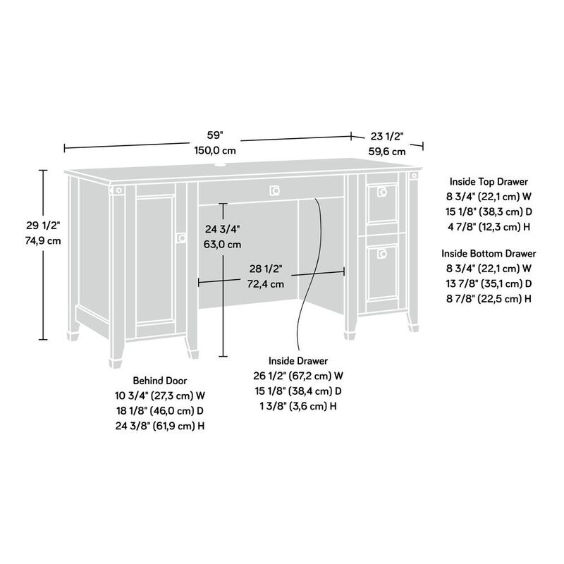 Sauder Carson Forge Computer Desk Wc