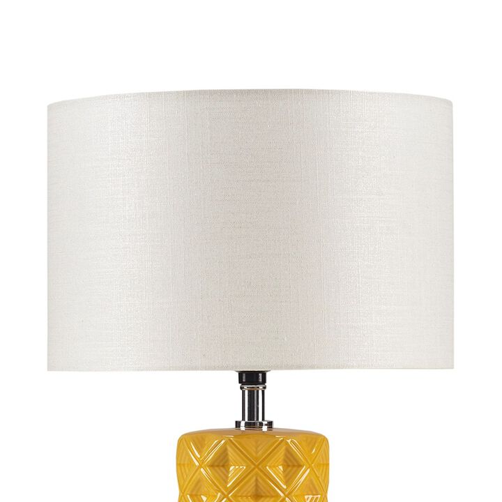 Gracie Mills Clarke Modern Geometry Ceramic Table Lamp