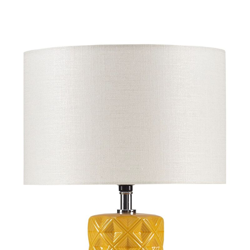 Gracie Mills Clarke Modern Geometry Ceramic Table Lamp