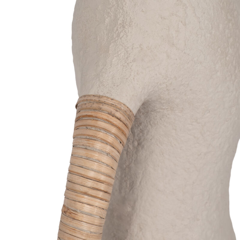 13" Ivory Ceramic Vase