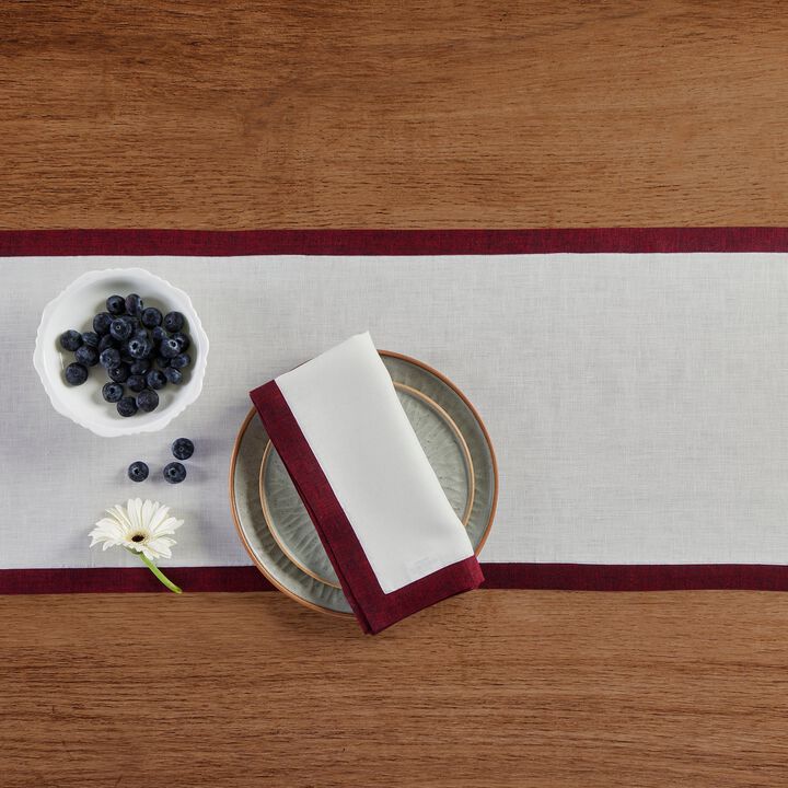 Solino Home 100% Pure Linen Table Runner 14 x 90 Inch | Classic