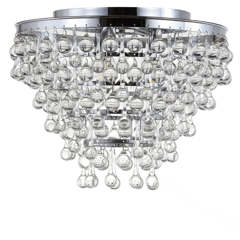 Toronto Metal/Crystal LED Flush Mount