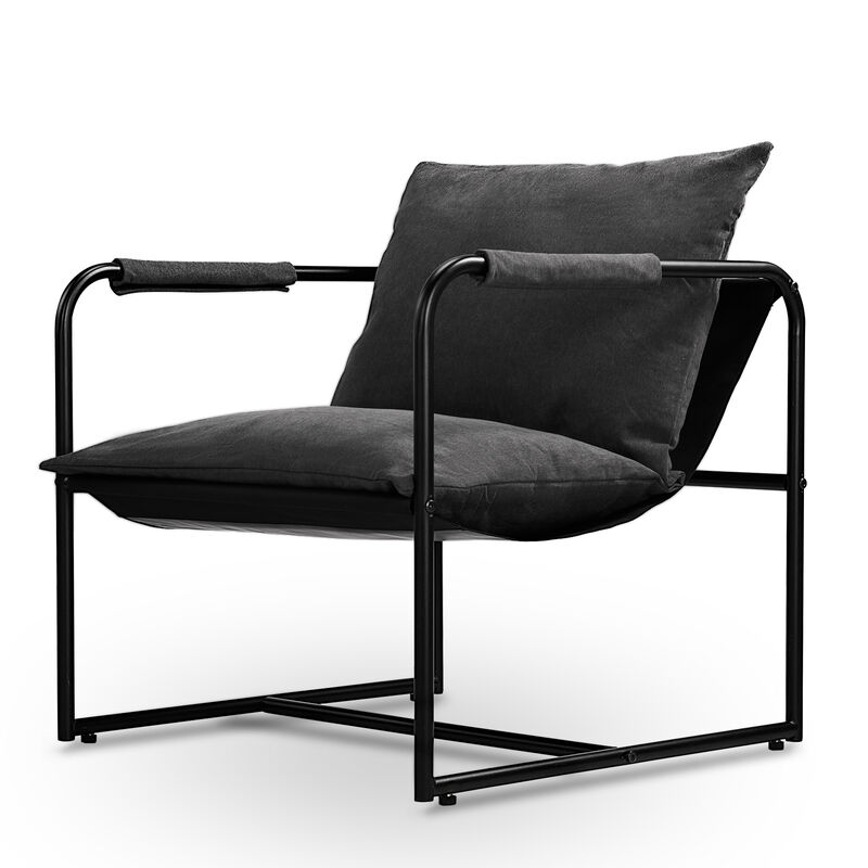 Outdoor Courtyard Iron Sofa with Cushions and Durable Oxford Cloth