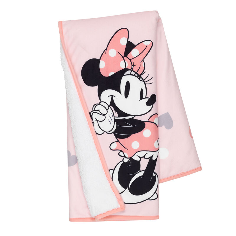 Lambs & Ivy MINNIE MOUSE Picture Perfect Baby Blanket - Pink, Animals, Disney