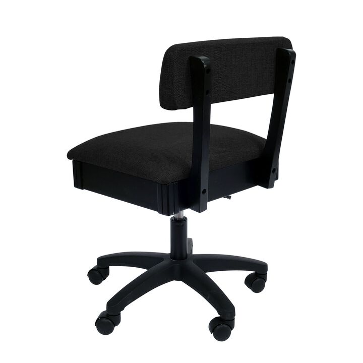 Hydraulic Sewing Chairs: Baroness Black Fabric