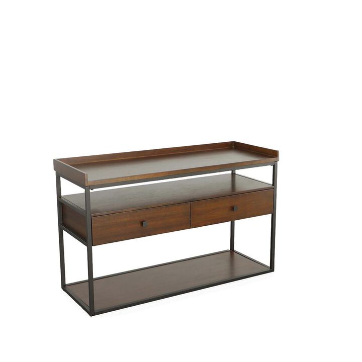 Sofa/Console Table, Cinnamon/Black