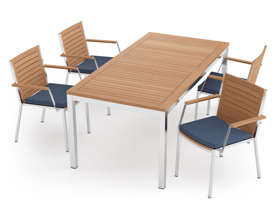 Monterey 5 Piece Patio Dining Set with 72 in. Table