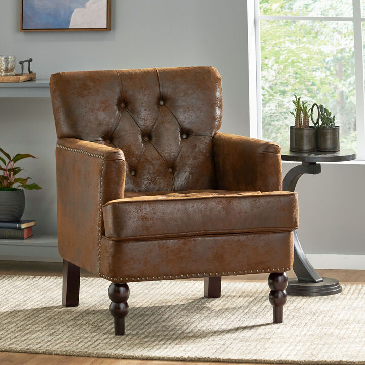 Merax Fabric Tufted Club Chair