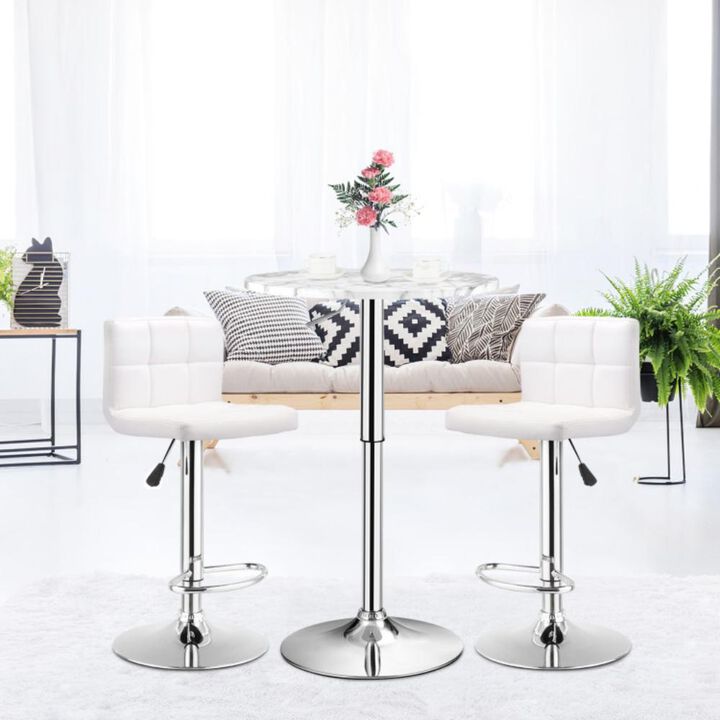 Hivvago 360° Swivel Round Pub Table with Height Adjustable