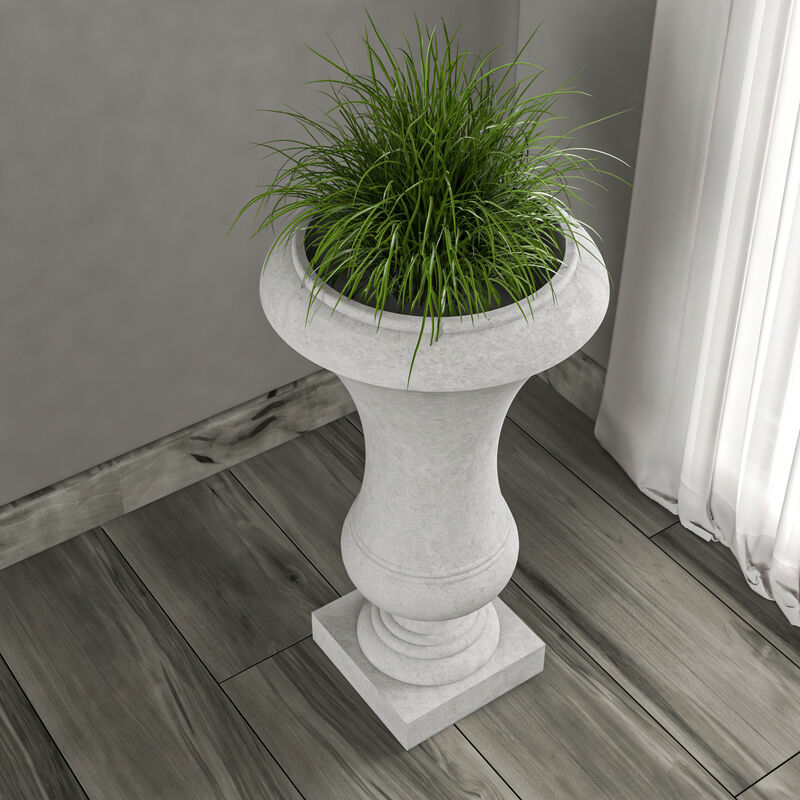 LeisureMod Daisy Series Fiberstone and MgO Clay Planter
