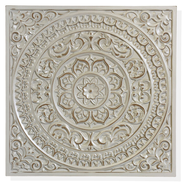 Antique Gray Mendala Plaque