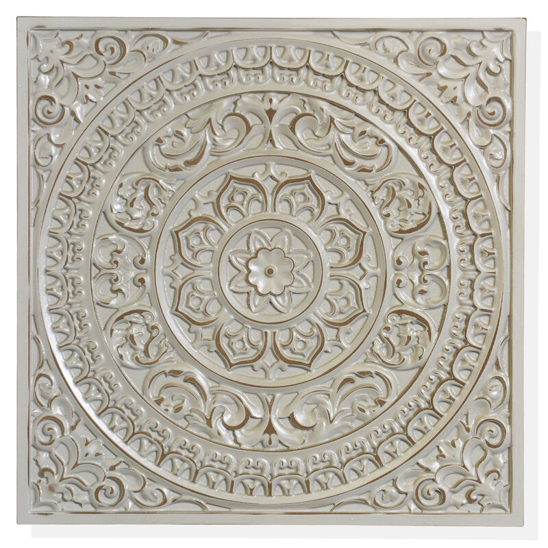 Antique Gray Mendala Plaque