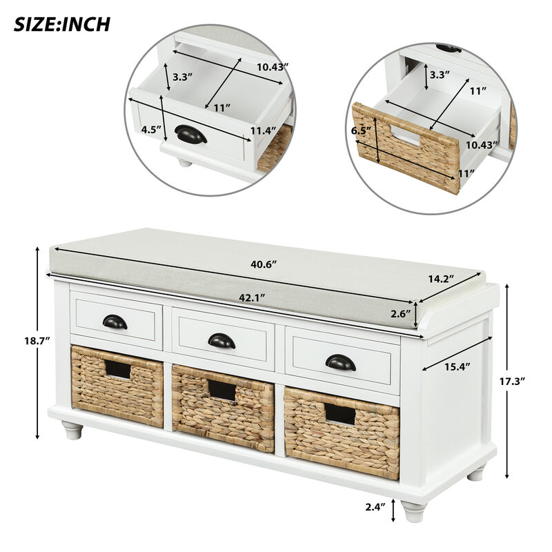 Merax Rustic Storage Bench
