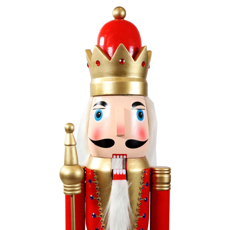 Sunnydaze Arnold the Strong Indoor Christmas Nutcracker Statue - 48 in