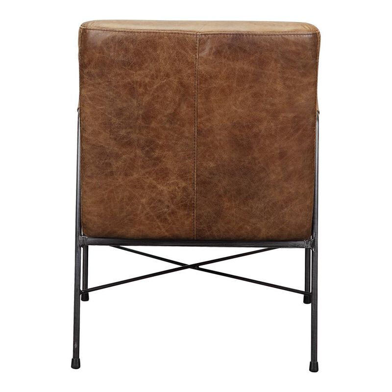 Moe's Home Collection DAGWOOD LEATHER ARM CHAIR BROWN