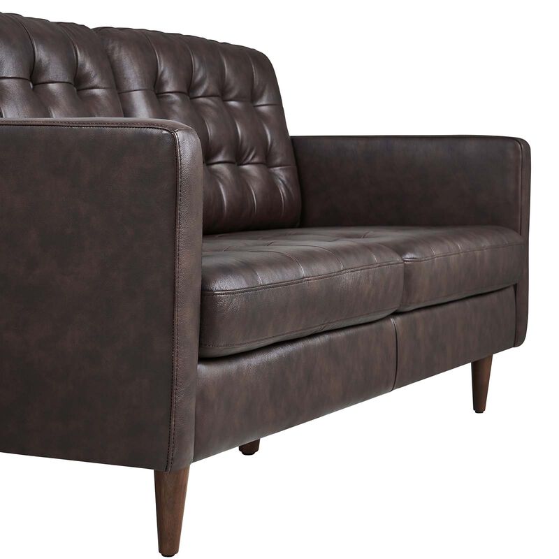 Exalt Tufted Vegan Leather Sofa