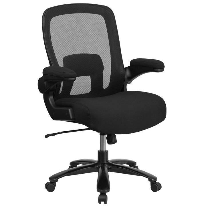 Flash Furniture  Hercules Series Big & Tall 500 lbs . Executive Swivel Chair with Fabric Seat & Adjustable Lumbar