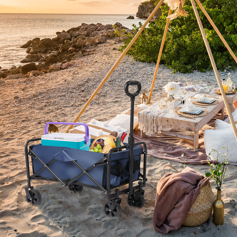 Garden Folding Cart Lightweight, Collapsible Trolley for Easy Transport of Outdoor Tools & Supplies