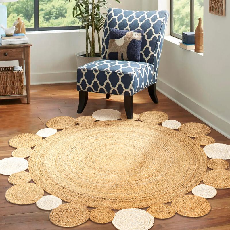 Ayana Two Tone Jute Hippy Area Rug