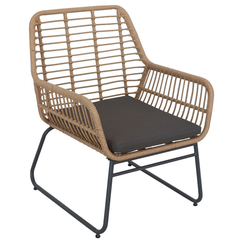 4-Piece Kingstown Rattan Outdoor Patio Conversation Set with Cushions